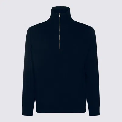 Altea High-neck Half-zip Sweater In Blue