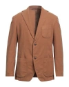 Altea Man Blazer Camel Size 40 Cotton, Elastane In Beige