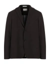 Altea Man Blazer Chocolate Brown Size L Virgin Wool, Elastane In Brown