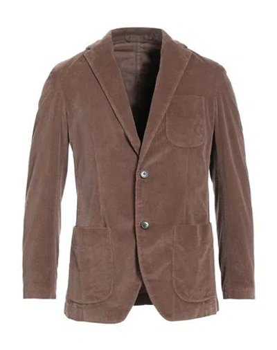 Altea Man Blazer Light Brown Size 36 Cotton, Elastane In Beige