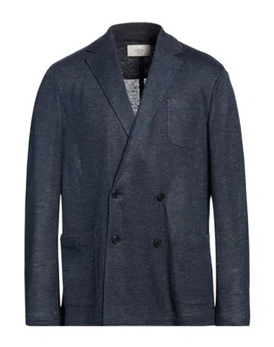 Altea Man Blazer Navy Blue Size L Linen