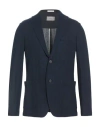 Altea Man Blazer Navy Size M Cotton, Polyester In Blue