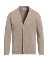 Altea Man Cardigan Beige Size L Linen, Cotton