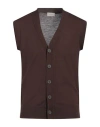 Altea Man Cardigan Dark Brown Size L Virgin Wool