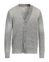 Altea Man Cardigan Light Grey Size L Alpaca Wool, Wool, Polyamide In Grey