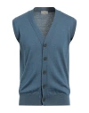 Altea Man Cardigan Pastel Blue Size L Virgin Wool In Blue