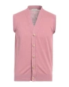 Altea Man Cardigan Antique Rose Size S Linen, Cotton In Pink