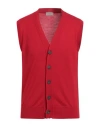 Altea Man Cardigan Red Size L Virgin Wool