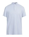 Altea Man Polo Shirt Light Blue Size M Cotton, Elastane