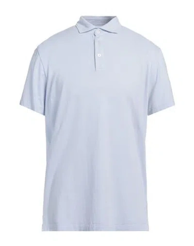 Altea Man Polo Shirt Light Blue Size M Cotton, Elastane