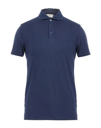 Altea Man Polo Shirt Navy Size M Cotton In Blue