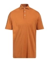 Altea Man Polo Shirt Orange Size S Cotton, Elastane