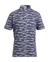 Altea Man Polo Shirt Purple Size M Cotton In Multi