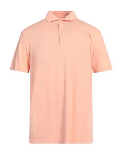 ALTEA ALTEA MAN POLO SHIRT SALMON PINK SIZE XL COTTON, ELASTANE