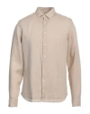 Altea Man Shirt Beige Size L Linen In Sand