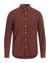 Altea Man Shirt Brown Size L Cotton