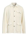 Altea Man Shirt Ivory Size S Cotton, Elastane In White