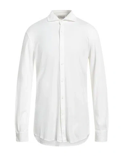 Altea Man Shirt Ivory Size Xxl Cotton In White