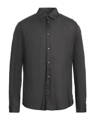 Altea Man Shirt Lead Size L Linen In Grey