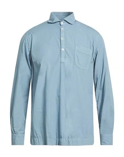 Altea Man Shirt Light Blue Size L Cotton