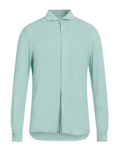 Altea Man Shirt Light Green Size L Cotton, Elastane