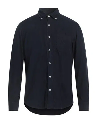 Altea Man Shirt Midnight Blue Size M Cotton