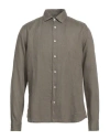 Altea Man Shirt Military Green Size L Linen