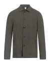 Altea Man Shirt Military Green Size L Virgin Wool, Elastane In Gray