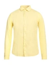 Altea Man Shirt Pastel Yellow Size S Linen