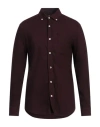Altea Man Shirt Plum Size L Modal, Cotton In Purple