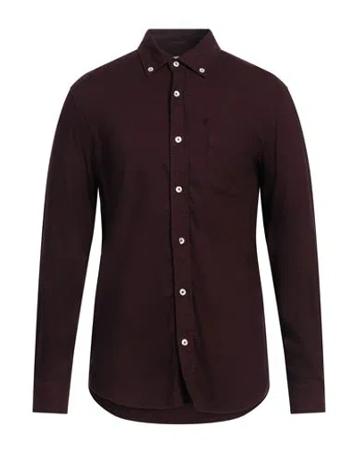 Altea Man Shirt Plum Size L Modal, Cotton In Purple