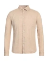 Altea Man Shirt Sand Size S Linen In Neutral