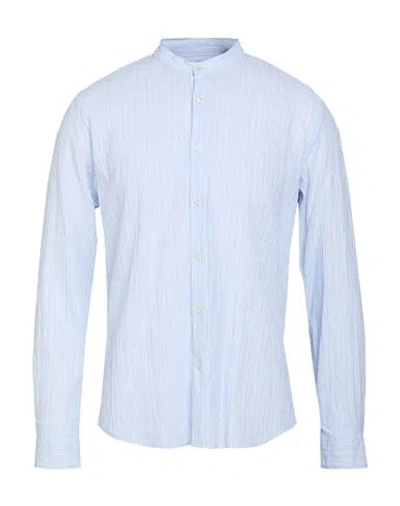 Altea Man Shirt Sky Blue Size Xl Cotton, Elastane