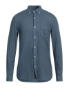 Altea Man Shirt Slate Blue Size S Modal, Cotton
