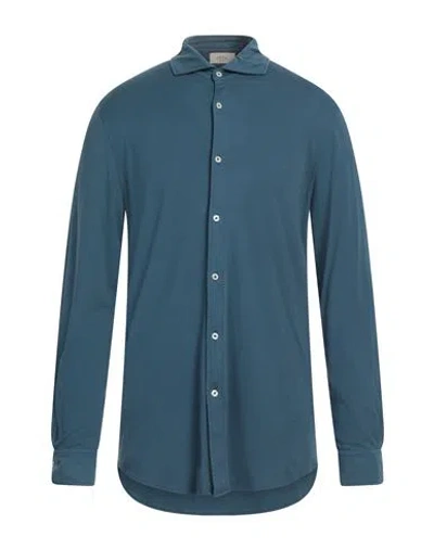 Altea Man Shirt Slate Blue Size Xxl Cotton