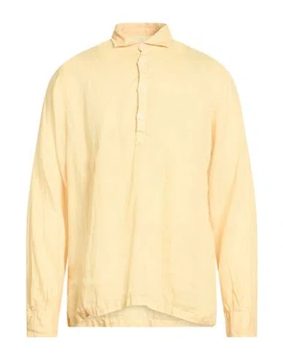Altea Man Shirt Yellow Size Xxl Linen