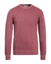 Altea Man Sweater Antique Rose Size L Virgin Wool In Pink
