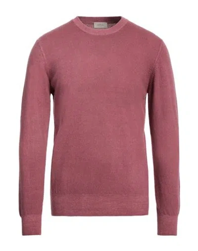 Altea Man Sweater Antique Rose Size L Virgin Wool In Pink