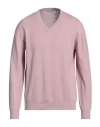 Altea Man Sweater Antique Rose Size S Linen, Cotton In Pink