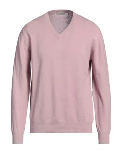 Altea Man Sweater Antique Rose Size S Linen, Cotton In Pink