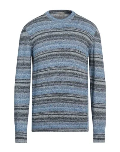 Altea Man Sweater Azure Size L Cotton, Polyester In Blue