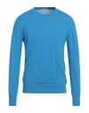 Altea Man Sweater Azure Size L Linen, Cotton
