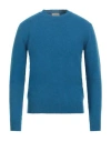 Altea Man Sweater Azure Size L Virgin Wool In Blue