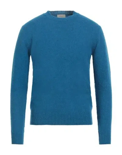 Altea Man Sweater Azure Size L Virgin Wool In Blue