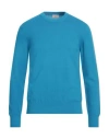 Altea Man Sweater Azure Size M Virgin Wool In Blue