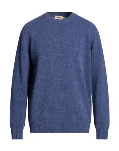 Altea Man Sweater Azure Size L Virgin Wool, Cashmere In Blue