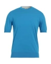 Altea Man Sweater Azure Size M Cotton In Blue