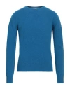 Altea Man Sweater Azure Size M Virgin Wool In Blue