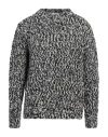 Altea Textured Knit Round Neck Sweater In Black