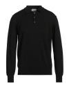 Altea Man Sweater Midnight Blue Size M Virgin Wool In Black